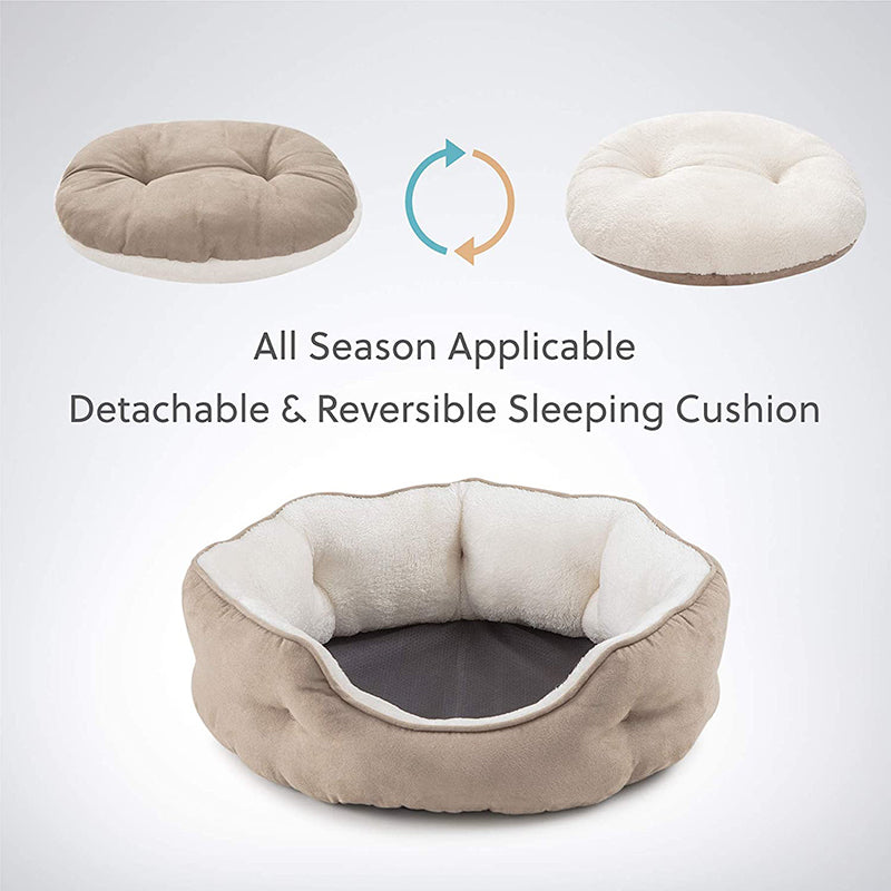 cozy round small pet bed, view 5 - MRSLM