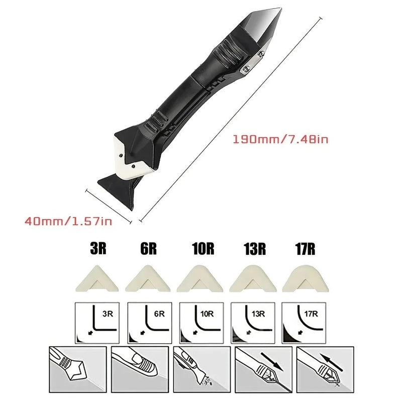 5-in-1 silicone sealant scraper set, view 7 - MRSLM