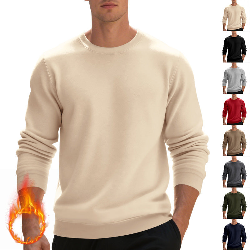 men's fleece-lined crew neck sweater, view 2 - MRSLM