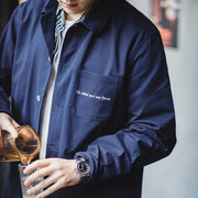 retro embroidered cotton shirt jacket, view 6 - MRSLM