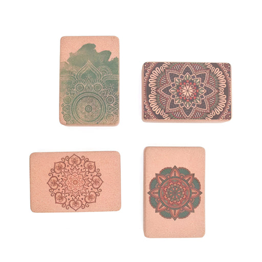 cork yoga block with bohemian print - MRSLM