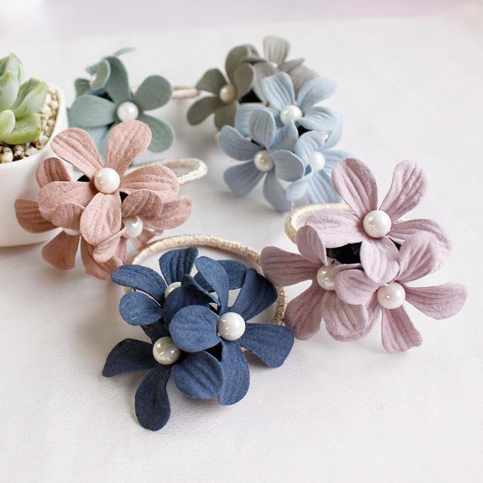 fashion floral elastic hair rope, view 11 - MRSLM