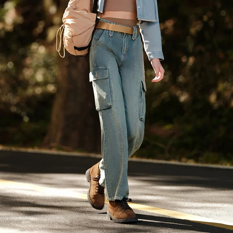 distressed wide-leg jeans, view 4 - MRSLM