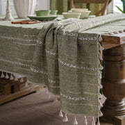 green hollowed out american style tablecloth, view 4 - MRSLM
