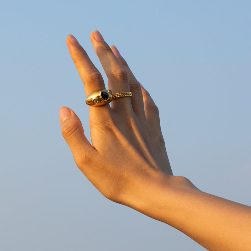 black diamond ring, view 3 - MRSLM