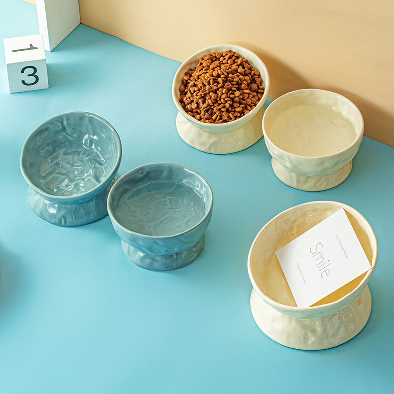 ceramic cat food and water bowl, view 11 - MRSLM