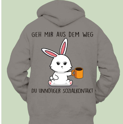 kitchen rabbit back print unisex hoodie, view 2 - MRSLM