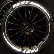 Reflective 3D tire lettering decals, view 7 - MRSLM