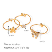 gold plated waterproof ring set, view 2 - MRSLM