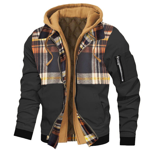 men's thick hooded jacket, view 9 - MRSLM