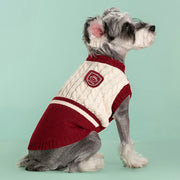 college style winter sweater for dogs, view 3 - MRSLM