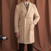 Vintage men's wool herringbone coat, view 3 - MRSLM