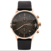 men's calendar leather quartz watch, view 4 - MRSLM