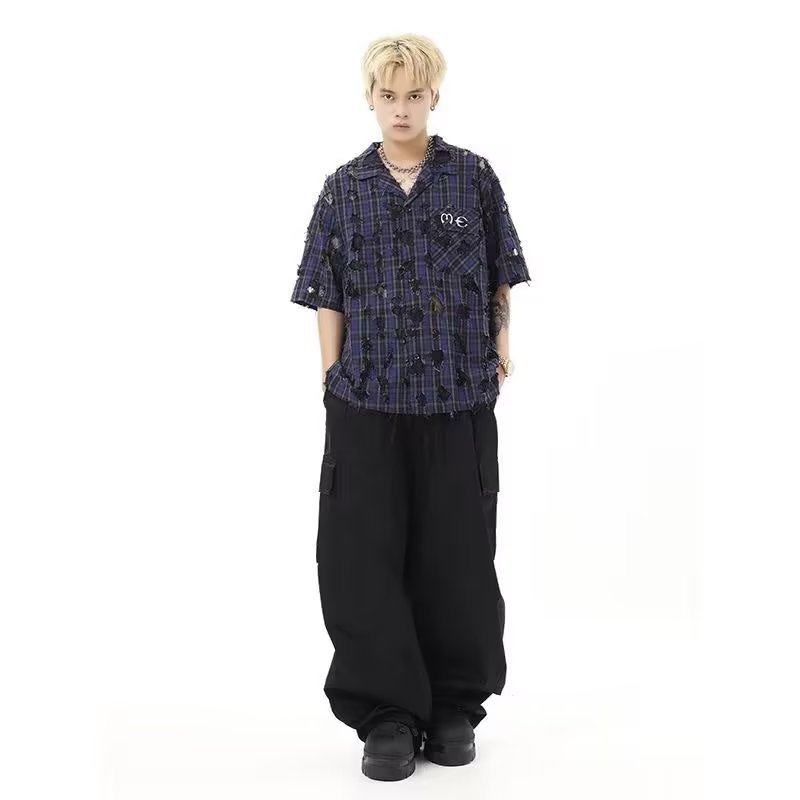 Vintage crumpled multi-pocket cargo pants, view 5 - MRSLM