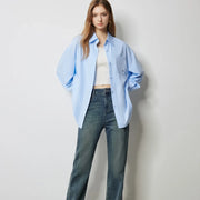 autumn back twist long sleeve blouse, view 2 - MRSLM