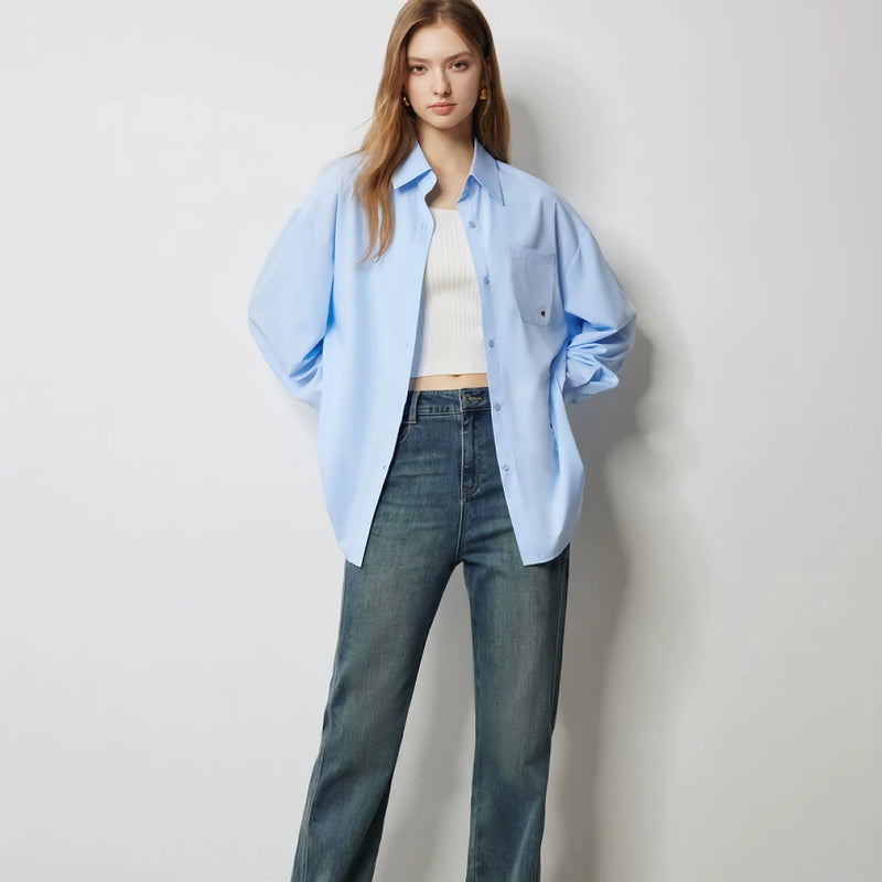 autumn back twist long sleeve blouse, view 2 - MRSLM
