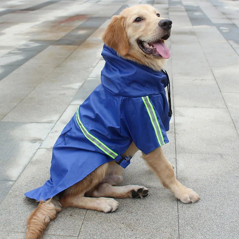 waterproof hooded dog raincoat, view 7 - MRSLM