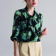 floral silk blend blouse - MRSLM