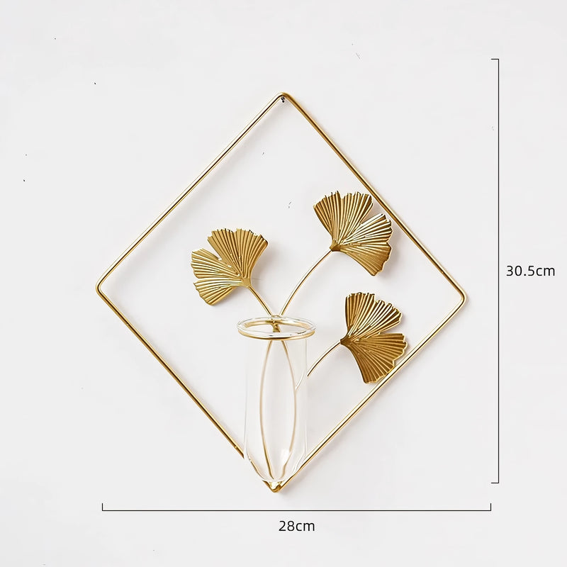 Gold wall-mounted hydroponic flower pot, view 4 - MRSLM