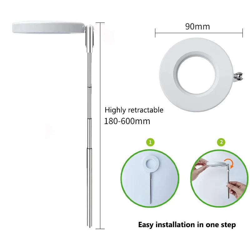 led angel ring plant grow light, view 5 - MRSLM