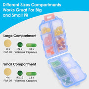 portable 10-grid travel pill organizer, view 8 - MRSLM