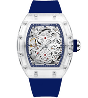 transparent barrel skeleton automatic watch, view 6 - MRSLM