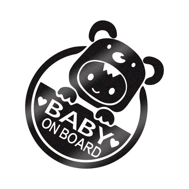 reflective baby on board car decal, view 3 - MRSLM