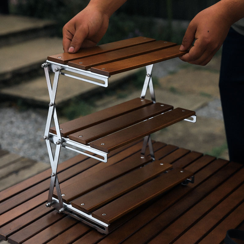 solid wood collapsible multifunction shelf, view 5 - MRSLM