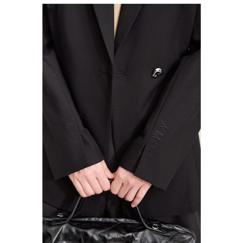 notched embroidery blazer, view 9 - MRSLM
