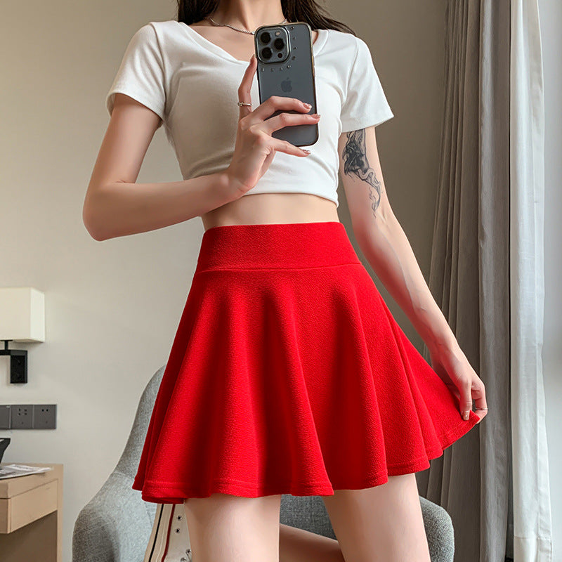 pleated mini skirt with built-in shorts, view 29 - MRSLM