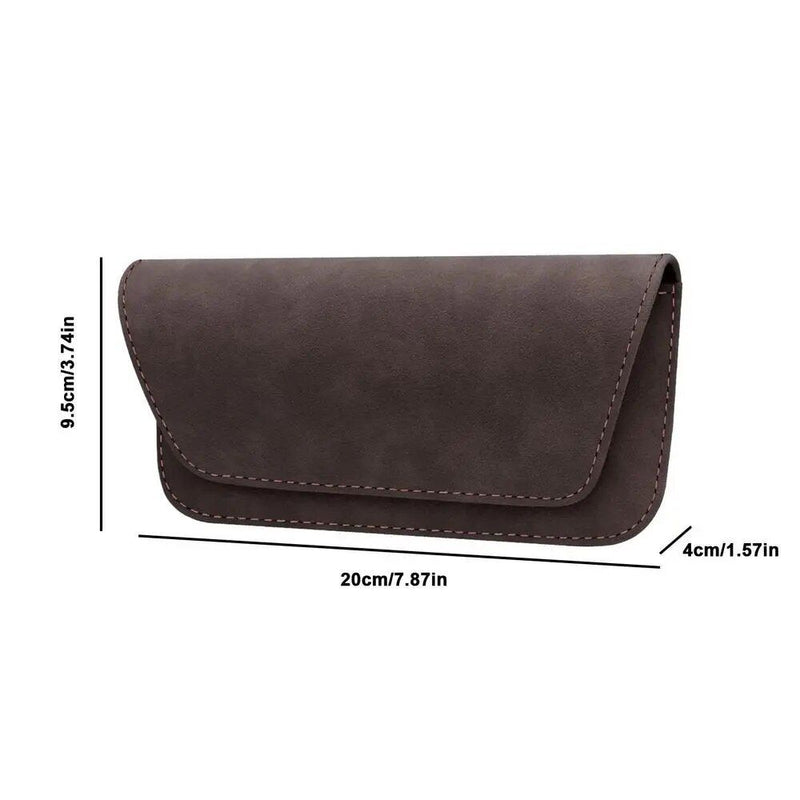 universal pu leather car glasses holder, view 4 - MRSLM