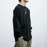 solid color long sleeve sweatshirt, view 10 - MRSLM