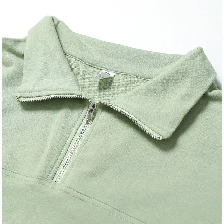 Cotton Casual Long Sleeve Oversized Hoodie with Zipper