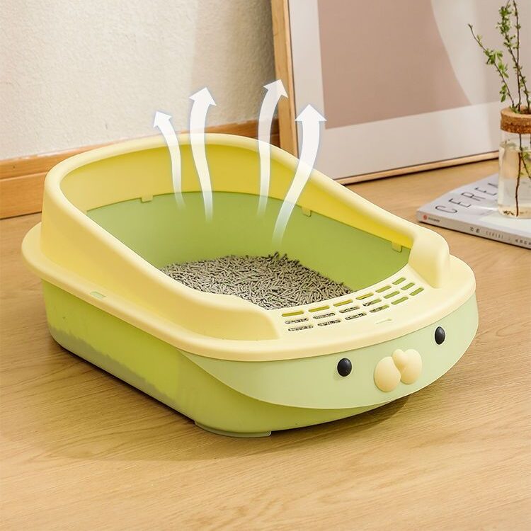 oversized semi-enclosed cat litter box, view 8 - MRSLM