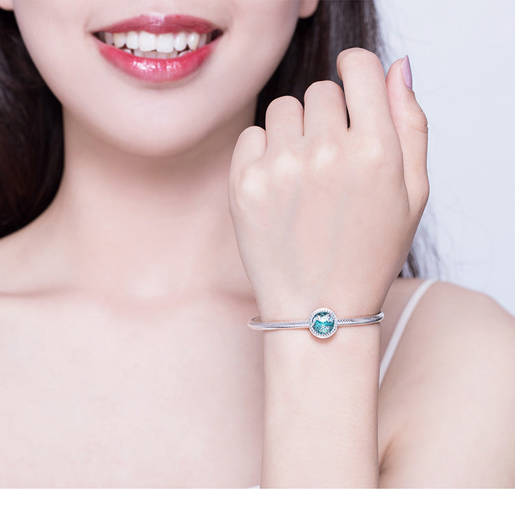 925 Sterling Silver Underwater World Beaded Bracelet For Women