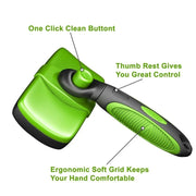self-cleaning pet brush, view 9 - MRSLM