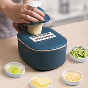 multifunction vegetable cutter with drain basket, view 3 - MRSLM