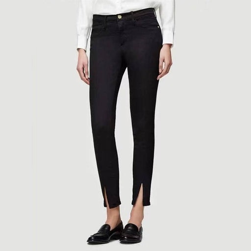 black mid waist ankle-length pencil jeans - MRSLM