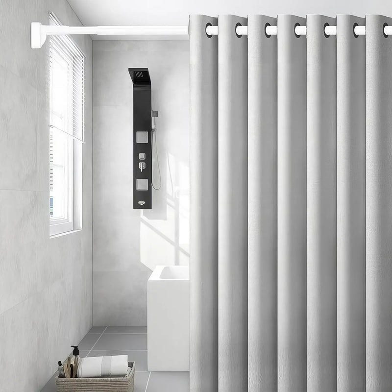 adjustable stainless steel shower curtain rod, view 16 - MRSLM