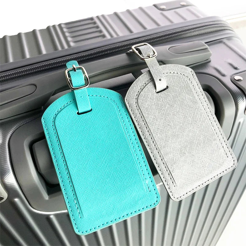 PU leather luggage tag, view 9 - MRSLM