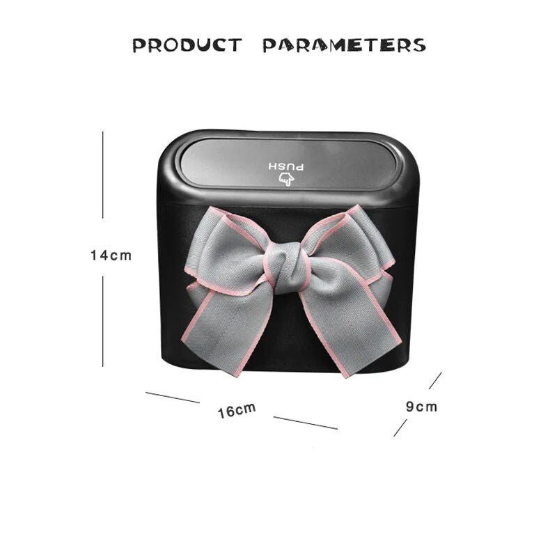bowknot car hanging trash bin, view 13 - MRSLM