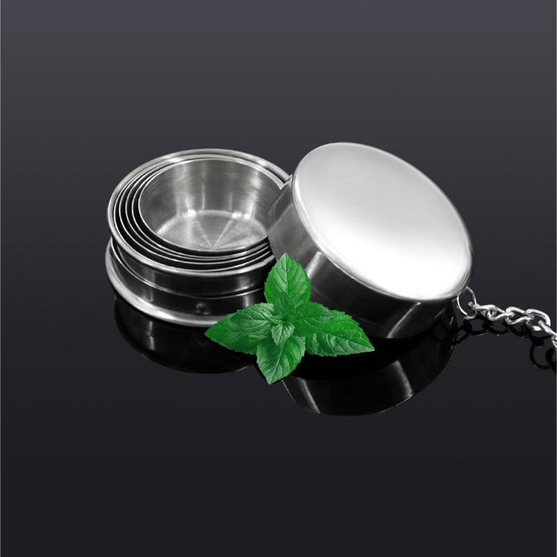 compact stainless steel folding cup, view 3 - MRSLM