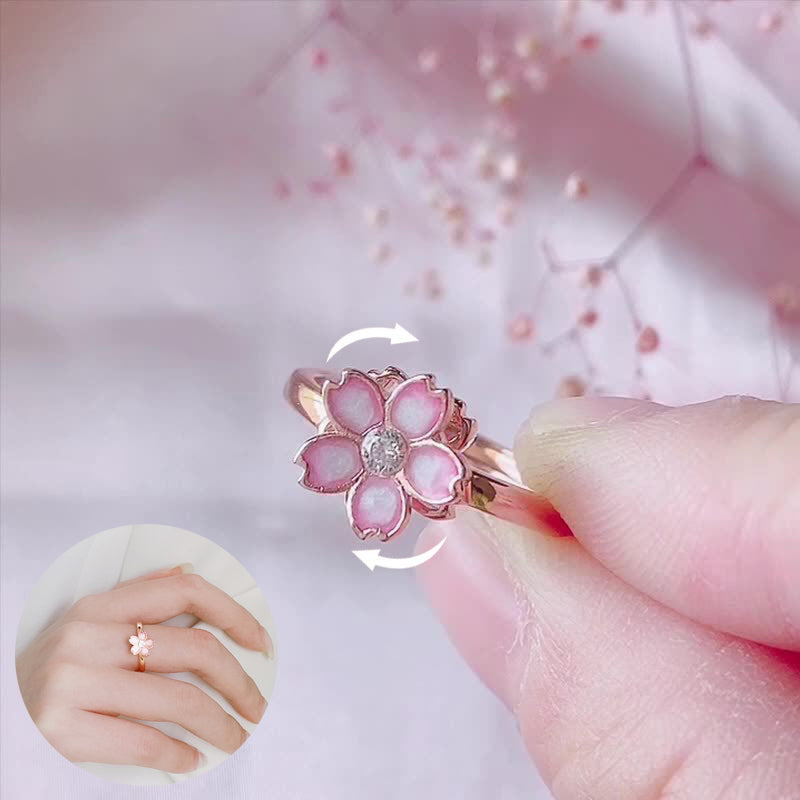 cherry blossom rotatable ring - MRSLM