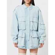 patchwork denim jacket, view 3 - MRSLM