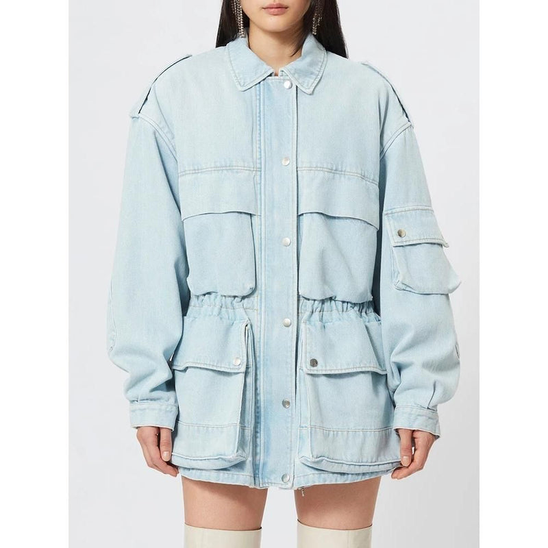 patchwork denim jacket, view 3 - MRSLM