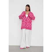 Heart print knitted cardigan, view 10 - MRSLM