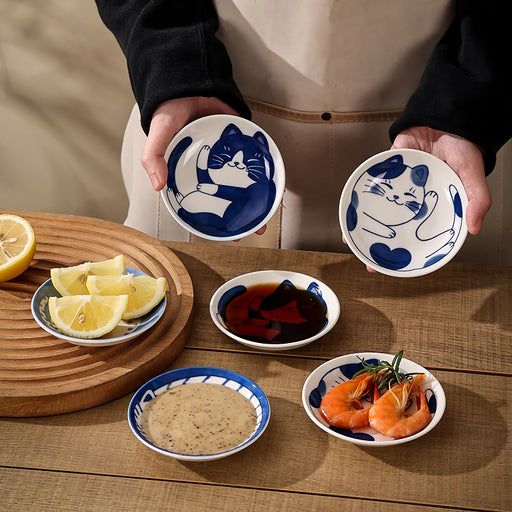 lucky cat ceramic dish - MRSLM