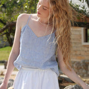 striped linen cami top - MRSLM