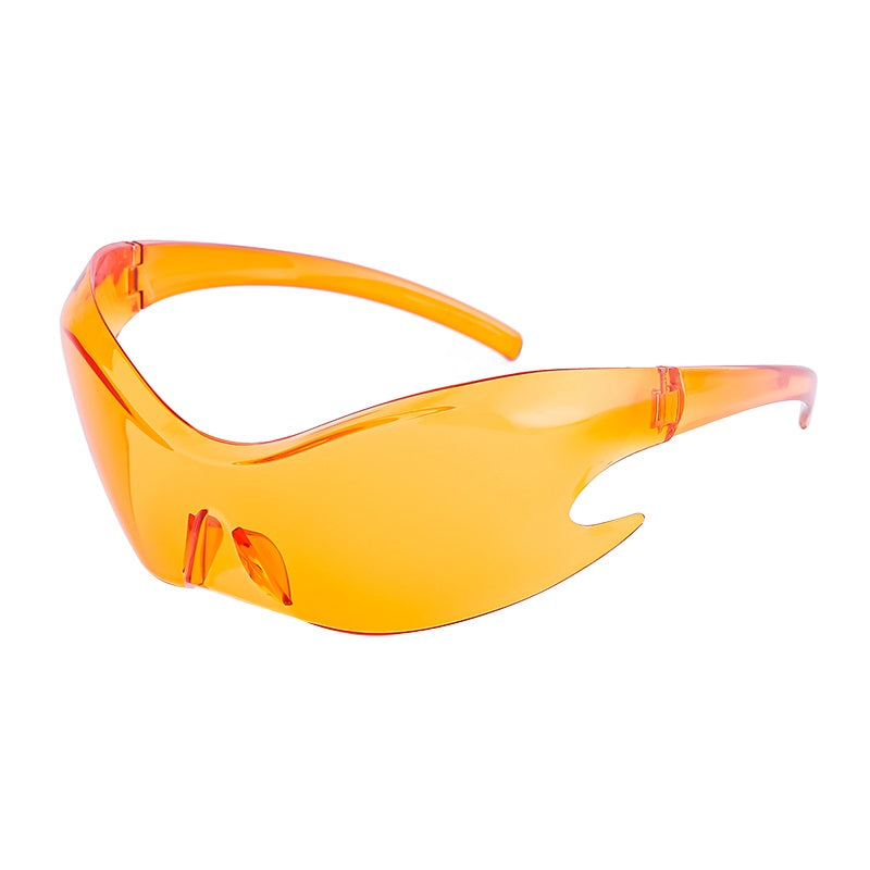 Rimless gradient mirror sunglasses, view 3 - MRSLM