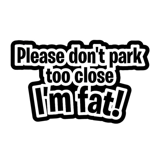 humorous parking space car sticker - MRSLM